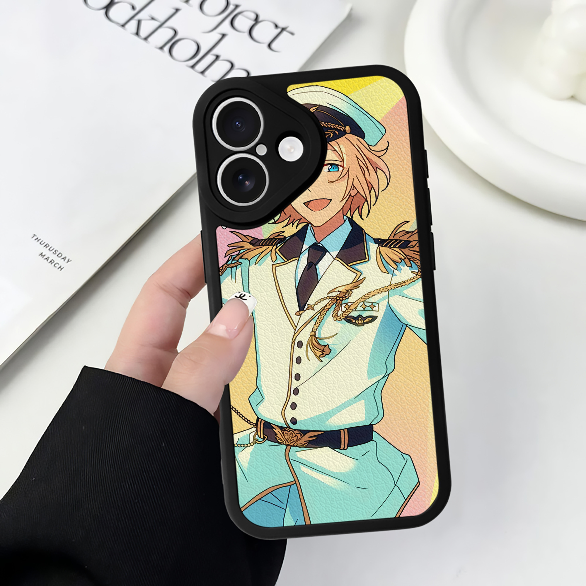 （画像用） あんさんぶるスターズ! Ensemble Stars 【iPhone 16シリーズ対応】シリコンスマホケース（レザー調） 材質：シリコン